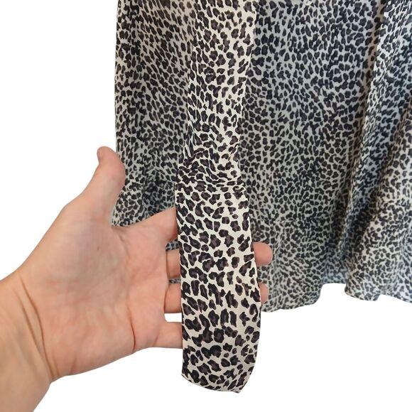 Joie Estero 100% Silk Tank Caviar Animal Print Tie Neck Size Small Top - Picture 5 of 12